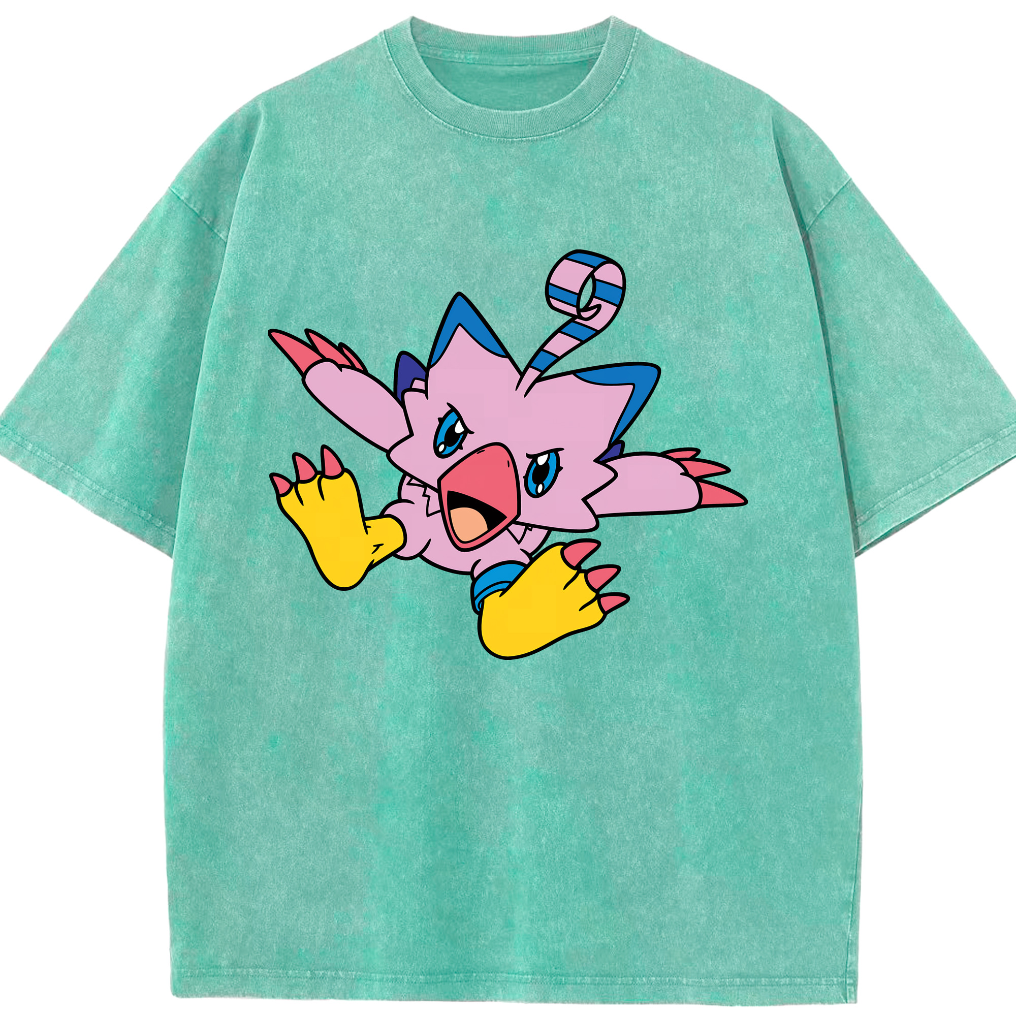 （画像用） Digimon デジタルモンスター/デジモン 綿100% ヴィンテージ風 半袖Tシャツ（フロントプリント）